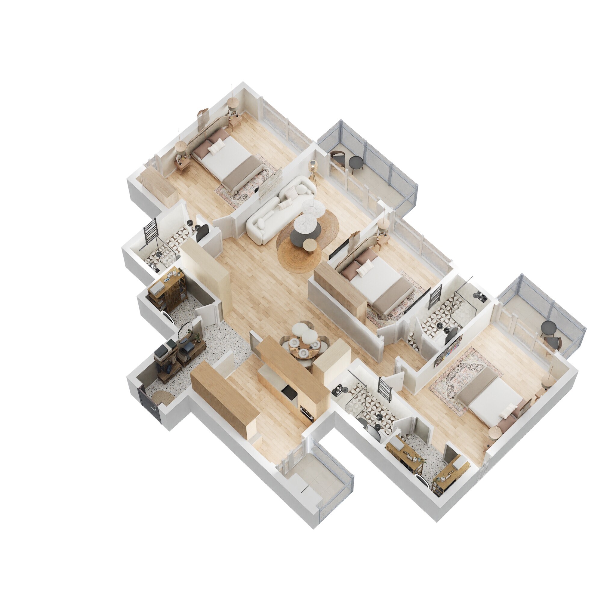 3 BHK 1377 Sq. Ft. Apartment