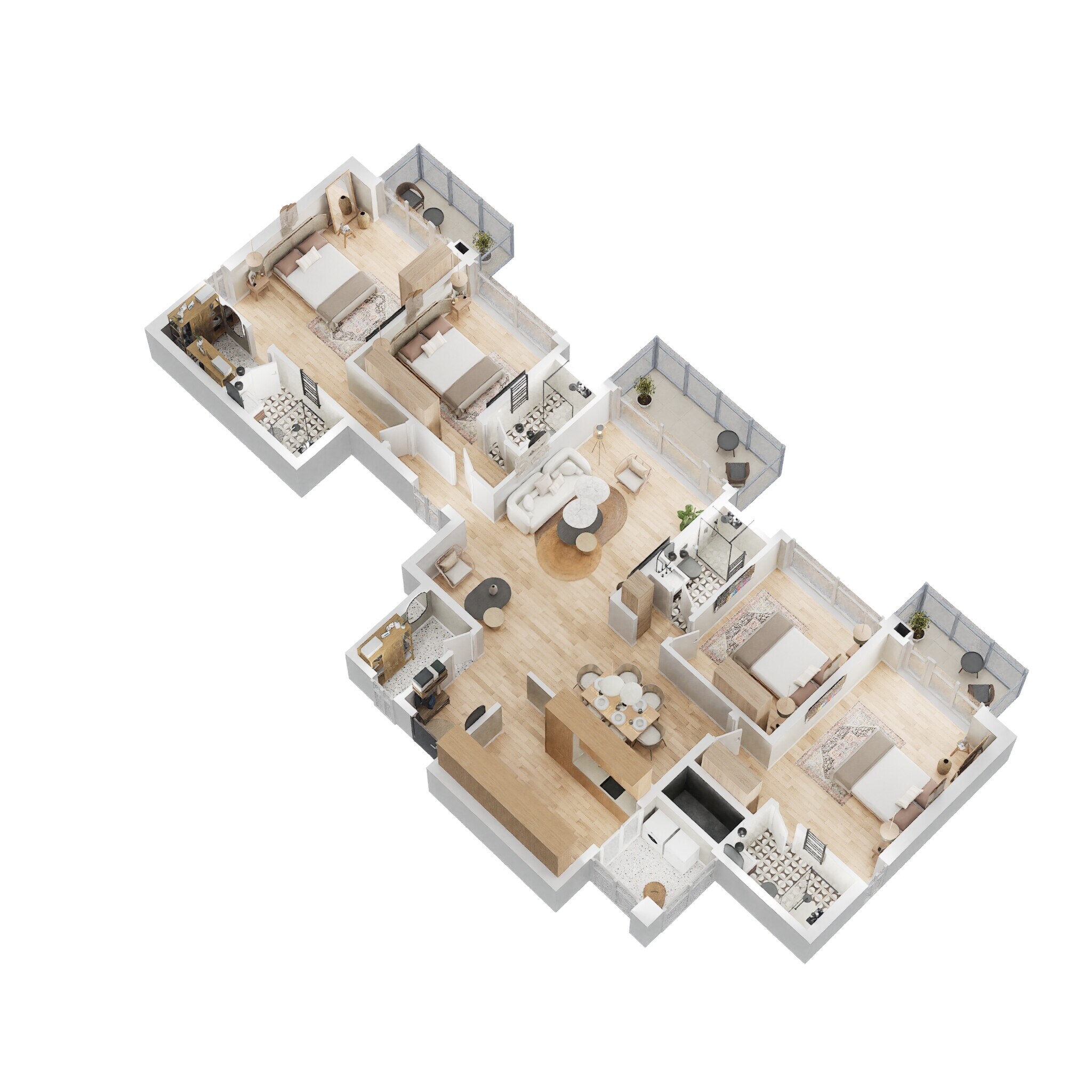 4 BHK 1665 Sq. Ft. Apartment