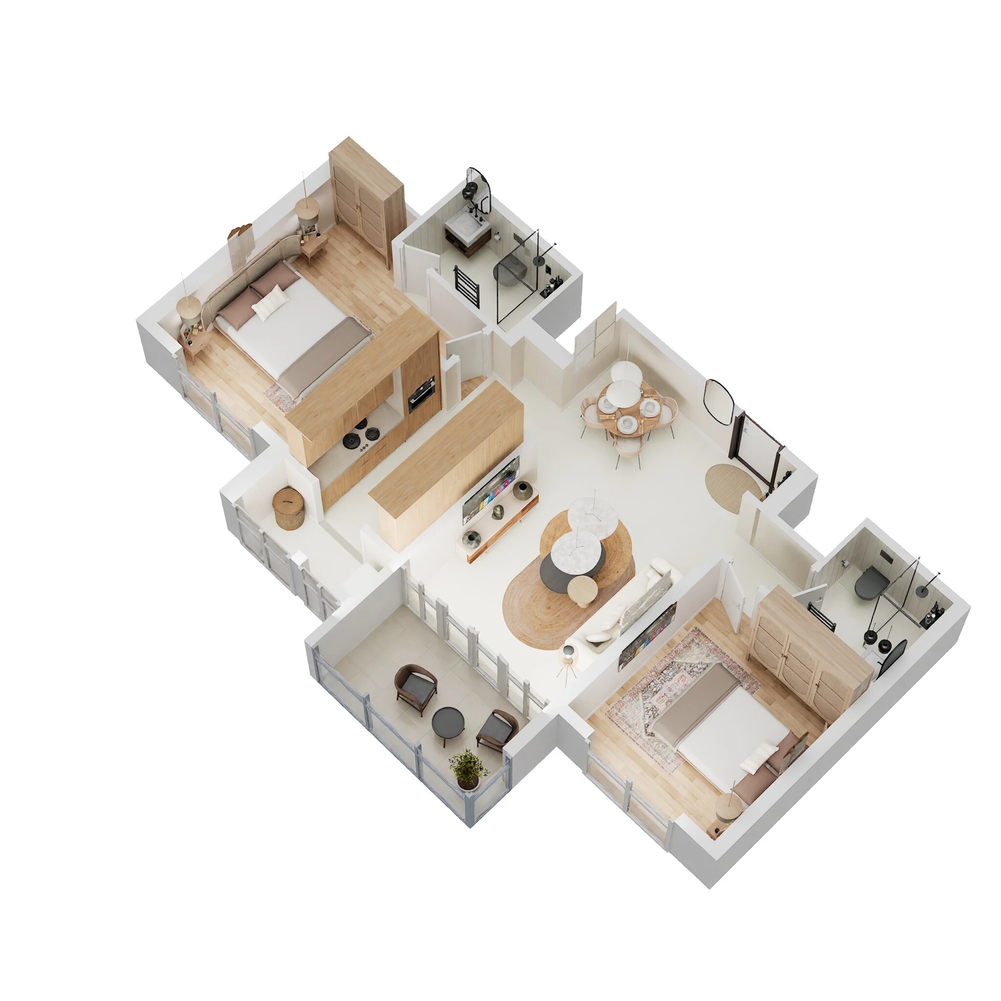 2 BHK 769 Sq. Ft. Apartment