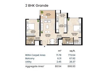  2 BHK Apartment at Mahindra Codename Crown, Kharadi – for Sale