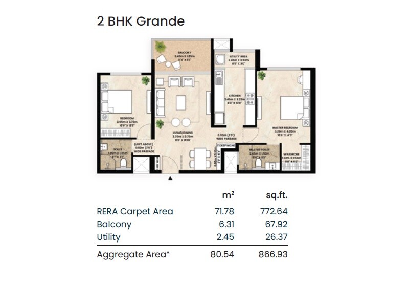 Other, mahindra-ivylush 2 Bedroom 867 Sq.Ft. Apartment In Kharadi Pune 7480617