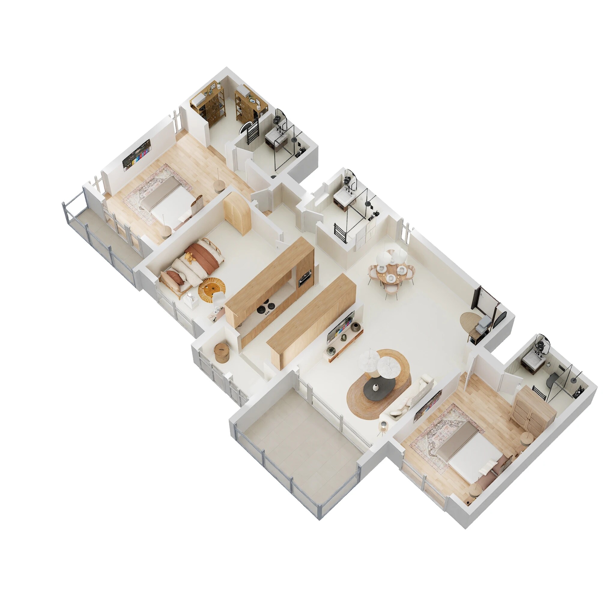 3 BHK 1237 Sq. Ft. Apartment