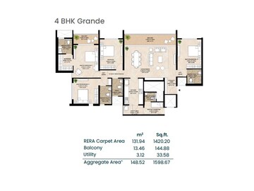 4 BHK Apartment at Mahindra Codename Crown, Kharadi – for Sale