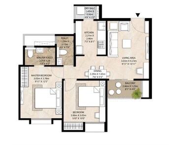  2 BHK Apartment at Mahindra Happinest Tathawade Phase 1, Tathawade – for Sale