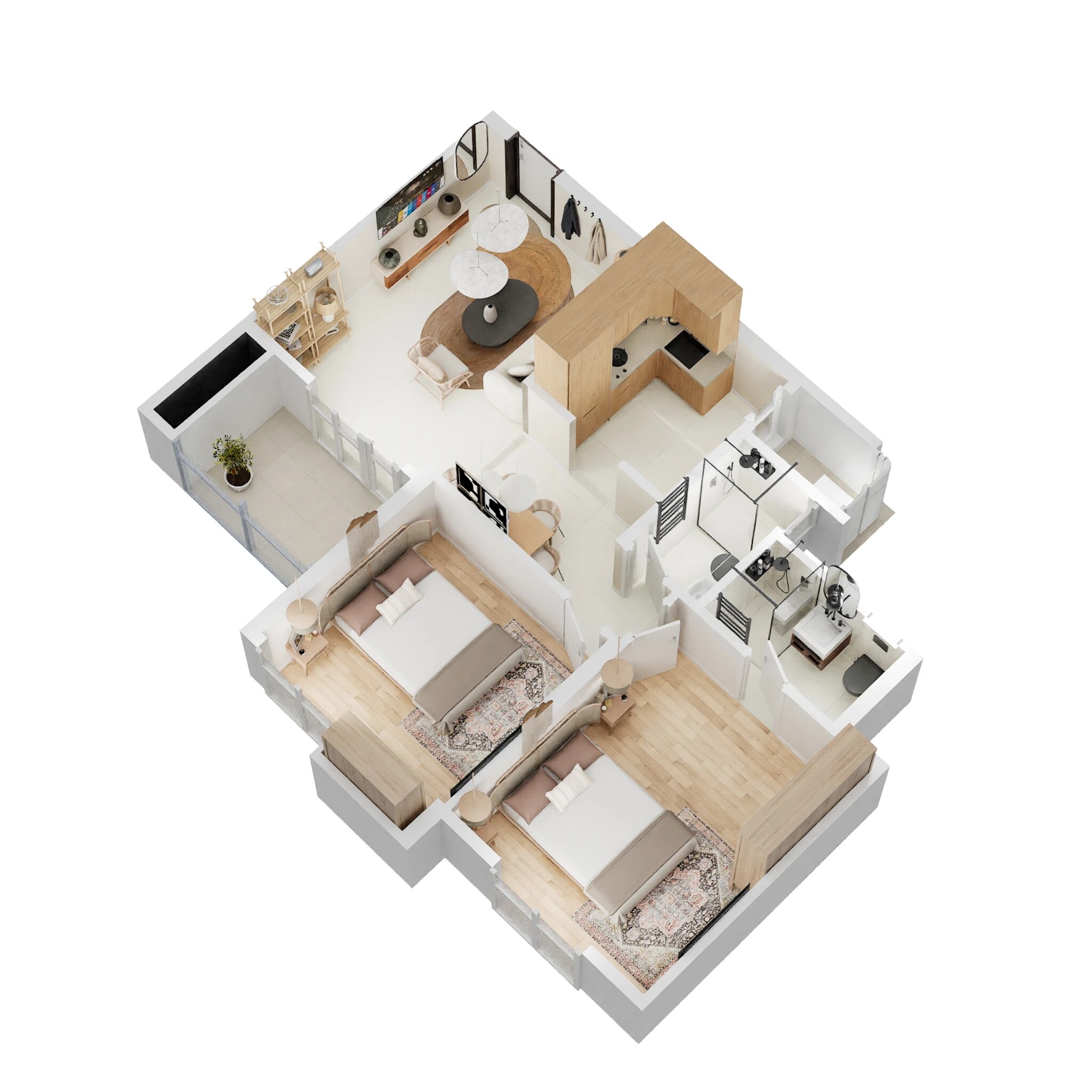 2 BHK 702 Sq. Ft. Apartment