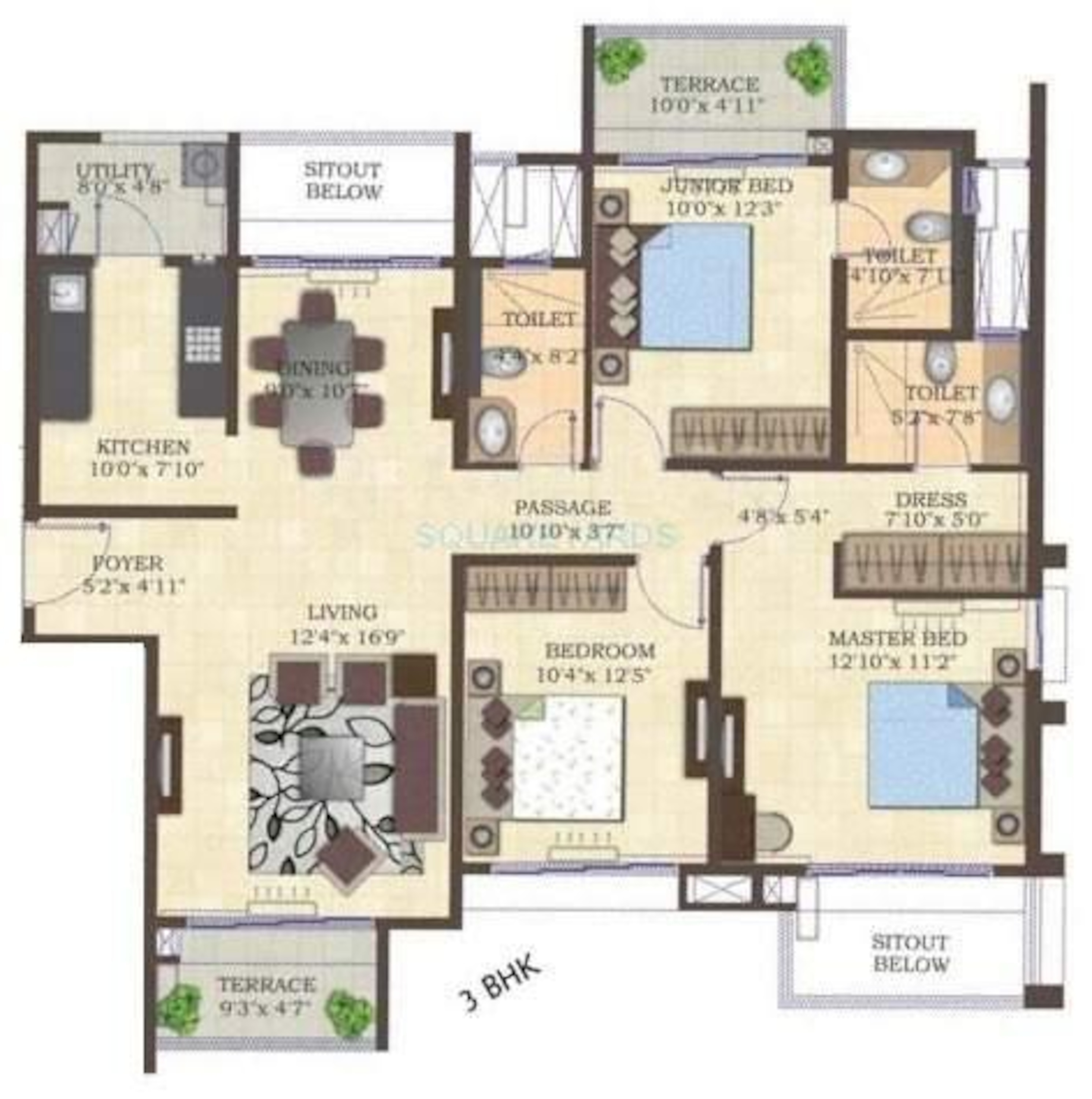 mahindra lifespaces antheia apartment 3bhk 1560sqft 11134