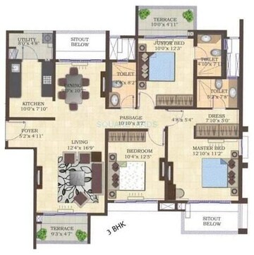  3 BHK Apartment at Mahindra Lifespaces Antheia, Pimpri – for Rent