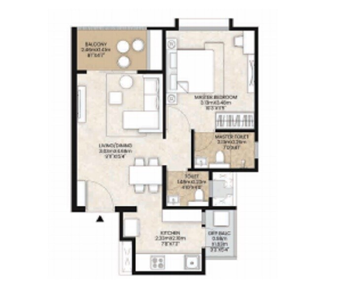 Other, mahindra-tathawade 1 Bedroom 474 Sq.Ft. Apartment In Tathawade Pune 6668183
