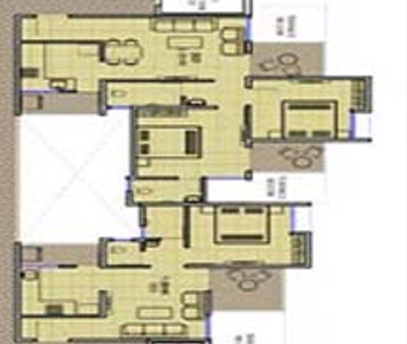 3 BHK 672 Sq. Ft. Apartment
