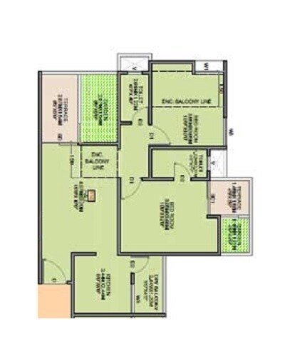 2 BHK 457 Sq. Ft. Apartment