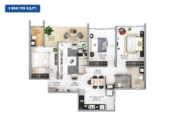  3 BHK Apartment at Majestique Evolvus, Kharadi – for Sale
