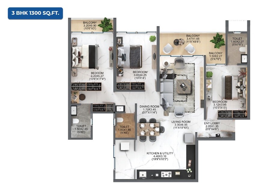 Other, majestique-evolvus 3 Bedroom 1300 Sq.Ft. Apartment In Kharadi Pune 9048768