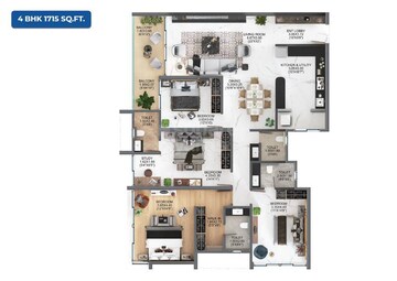  3 BHK Apartment at Majestique Evolvus, Kharadi – for Sale