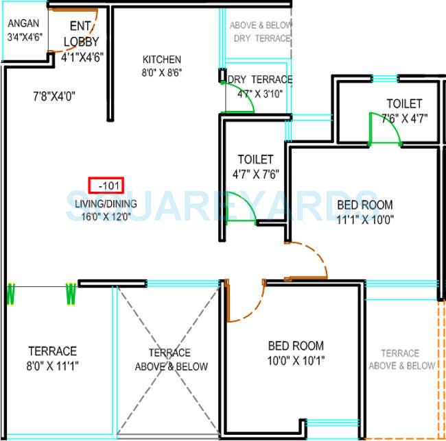 2 BHK 544 Sq. Ft. Apartment in Majestique Landmark Euriska