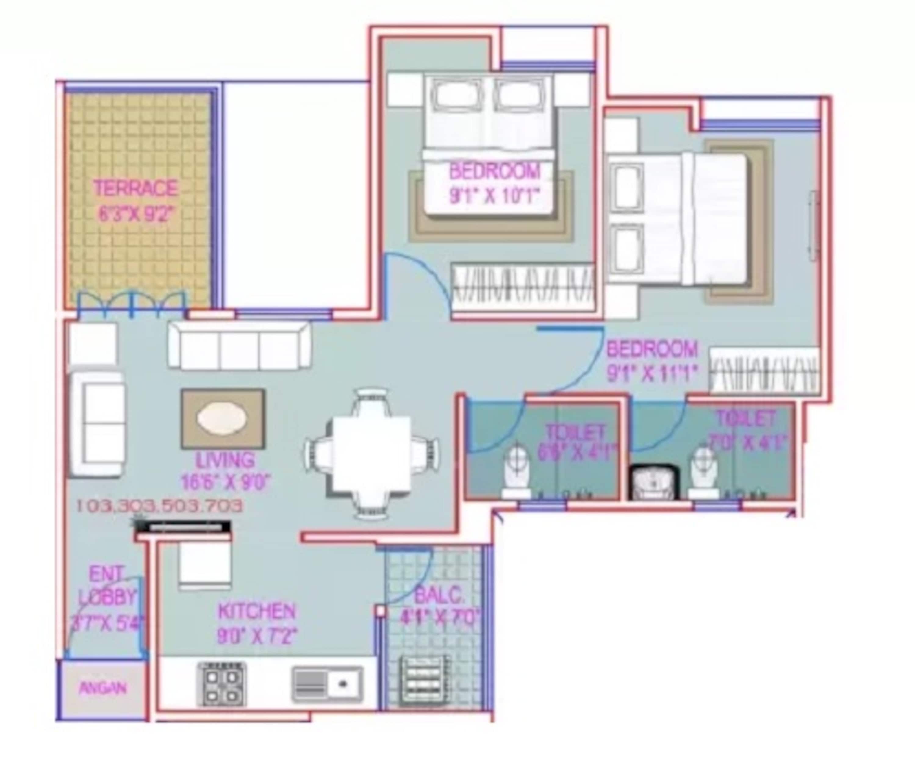 majestique landmark imperia apartment 2 bhk 854sqft 20223906143922