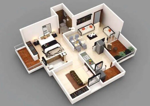 2 BHK 471 Sq. Ft. Apartment