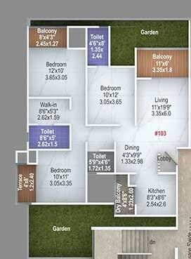  3 BHK Apartment at Majestique Signature Towers, Balewadi – for Rent