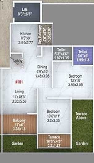 majestique signature towers phase 3 apartment 2 bhk 669sqft 20225604155640