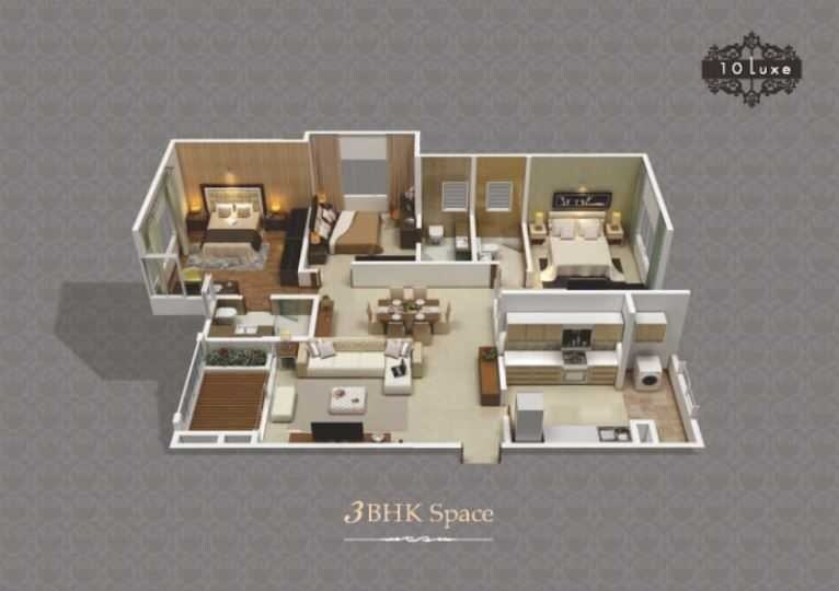 3 BHK 1780 Sq. Ft. Apartment