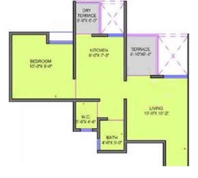 1 BHK 178 Sq. Ft. Apartment in Mantra City 360