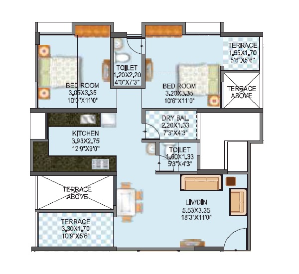 mantra essence apartment 2 bhk 524sqft 20263303003343