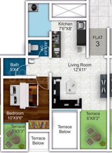  1 BHK Apartment at Mantra Insignia, Mundhwa – for Rent