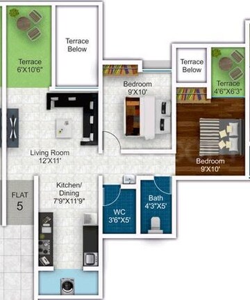  2 BHK Apartment at Mantra Insignia, Mundhwa – for Rent