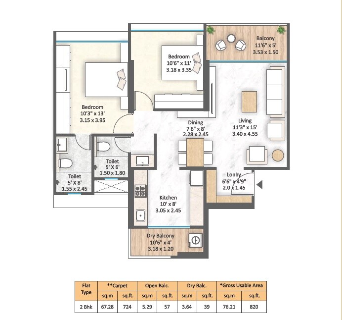 Other, mantra-magnus 2 Bedroom 820 Sq.Ft. Apartment In Mundhwa Pune 7762000