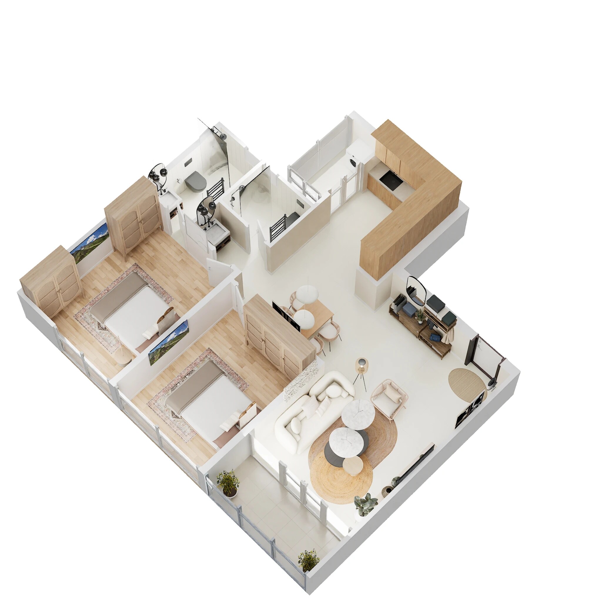 2 BHK 884 Sq. Ft. Apartment