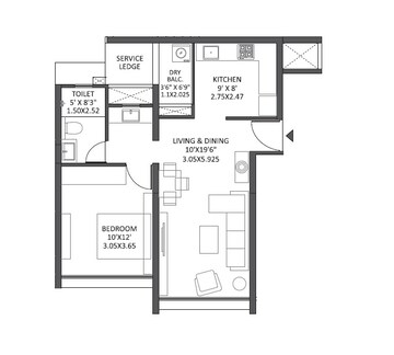  1 BHK Apartment at Mantra Mesmer, Keshav Nagar – for Rent