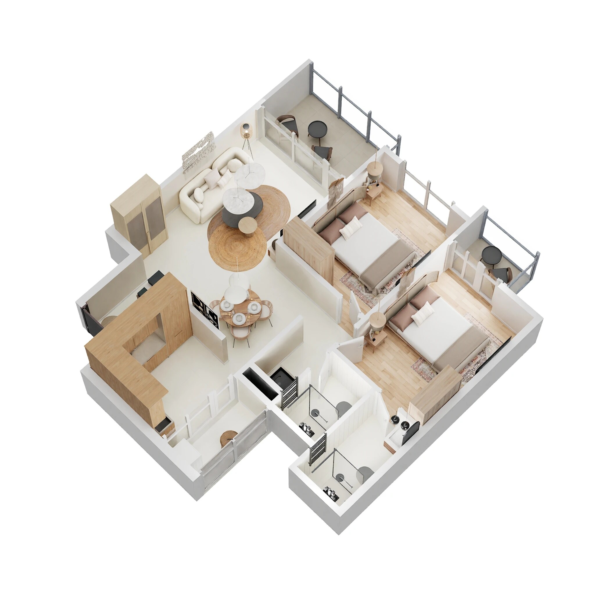 2 BHK 685 Sq. Ft. Apartment