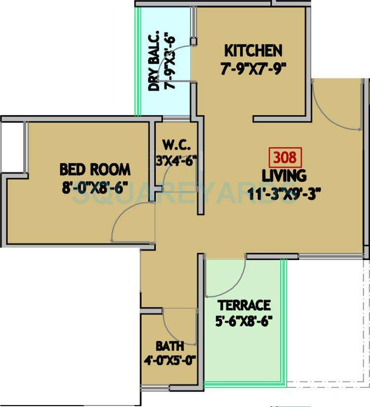 mantra residency apartment 2bhk 674sqft 1