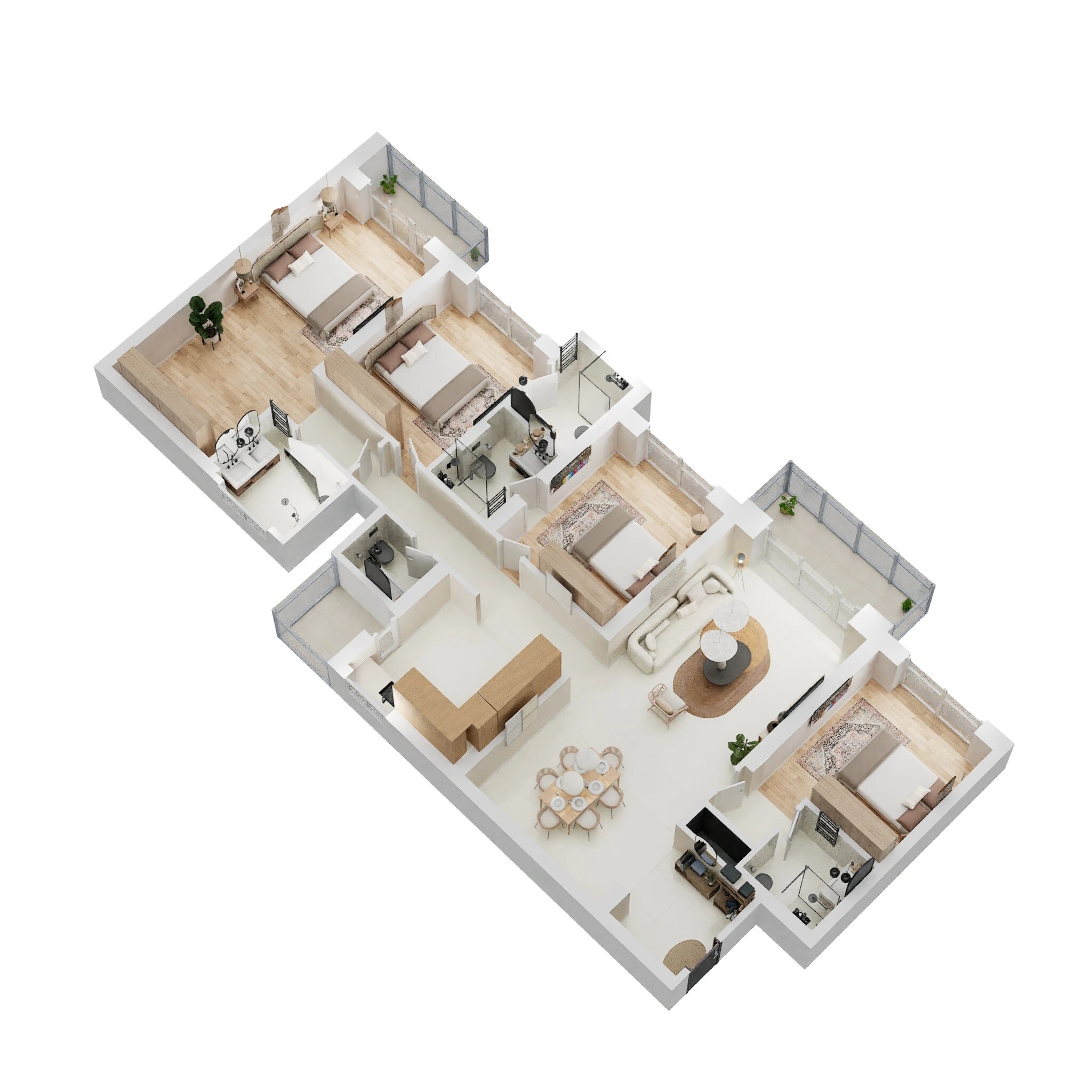 4 BHK 1874 Sq. Ft. Apartment