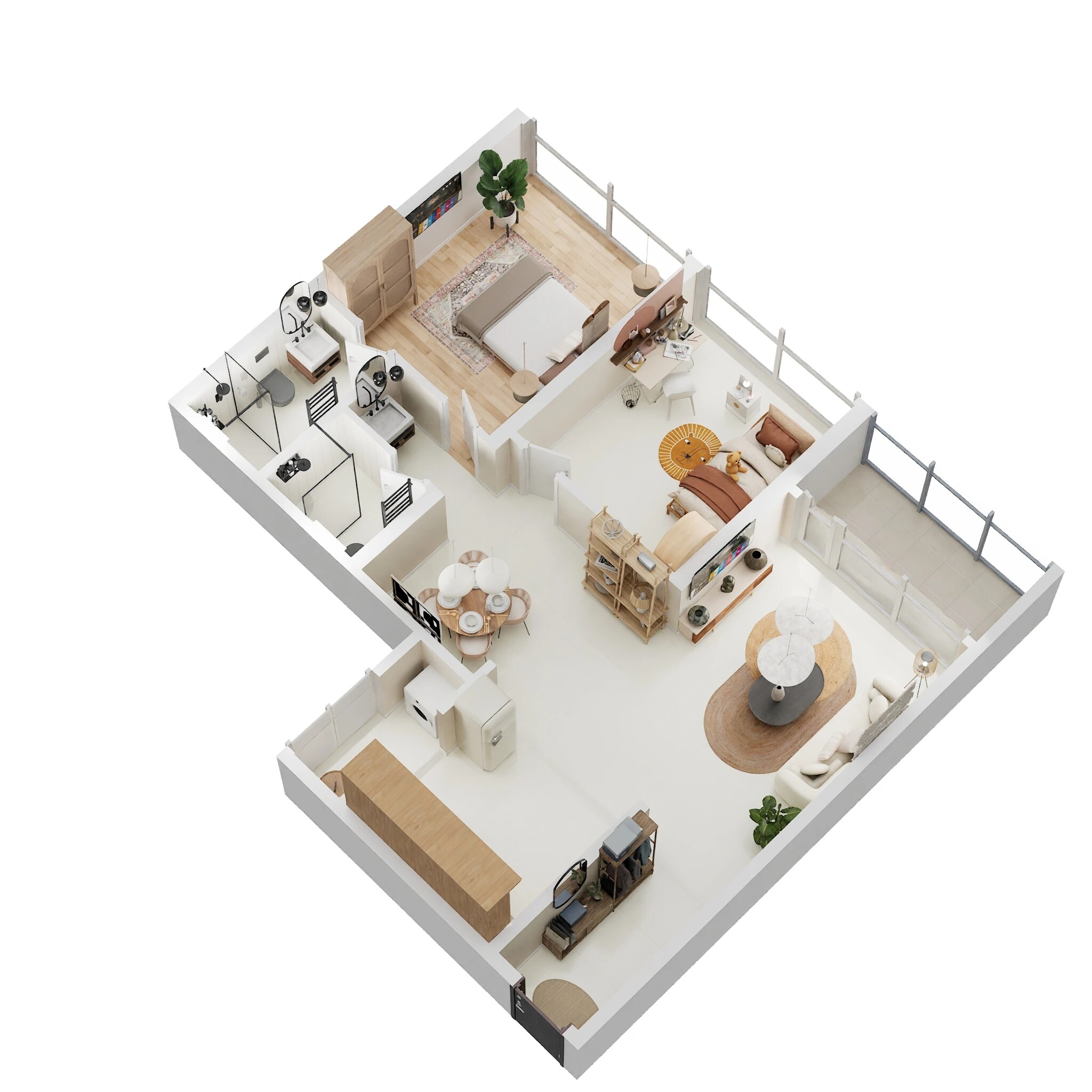 2 BHK 879 Sq. Ft. Apartment