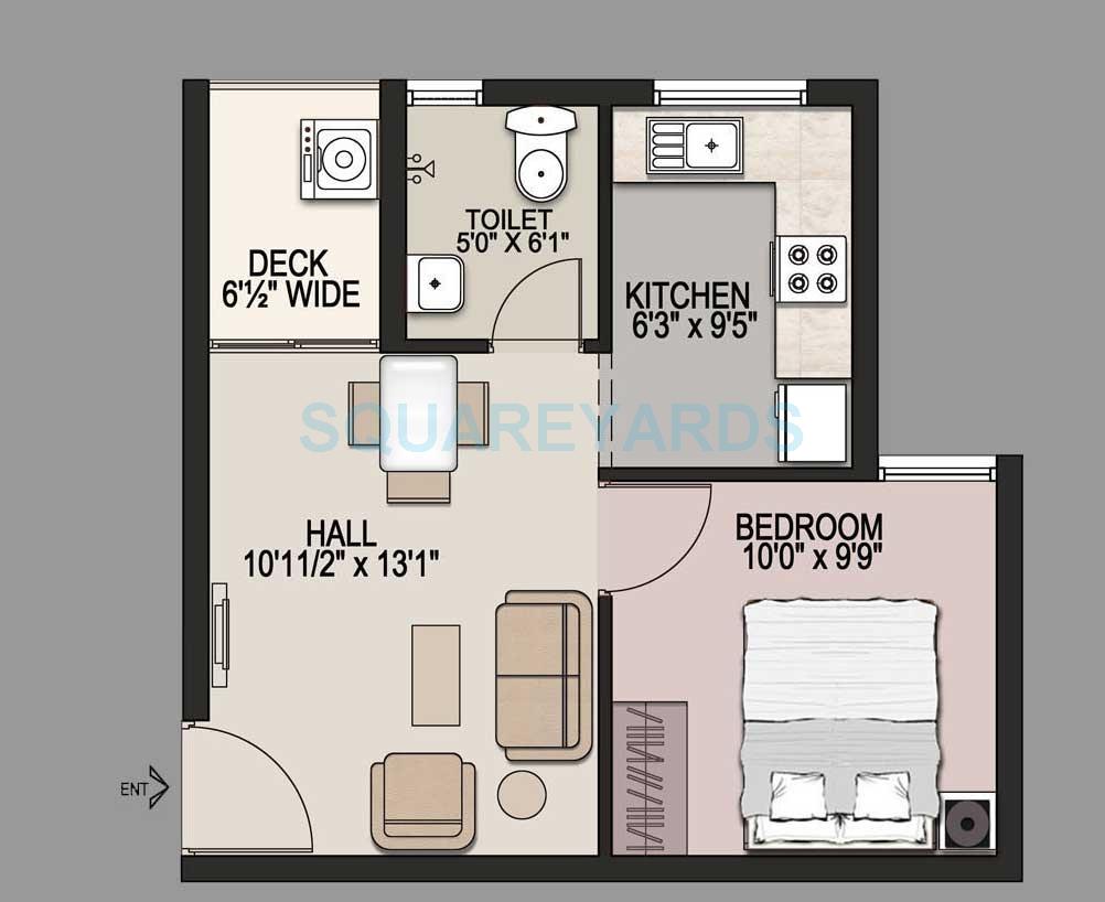 1 Bhk 500 Sq Ft Apartment For Sale In Mantri Market At Rs 31 50 L Pune