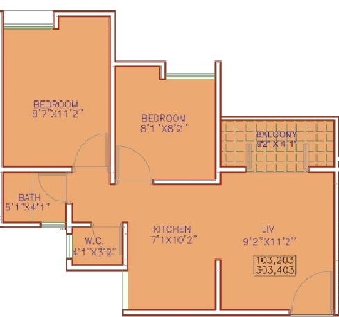 Maple Aapla Ghar Talegaon 2 BHK Layout