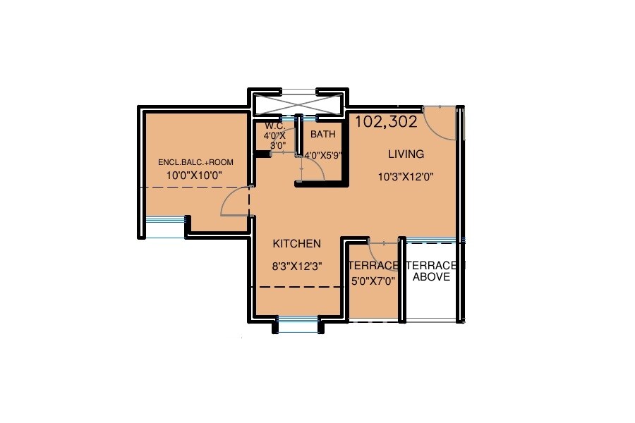 1 BHK 388 Sq. Ft. Apartment