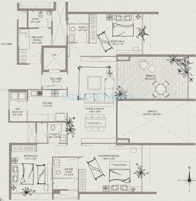 marvel basilo apartment 3bhk 2245sqft 10144