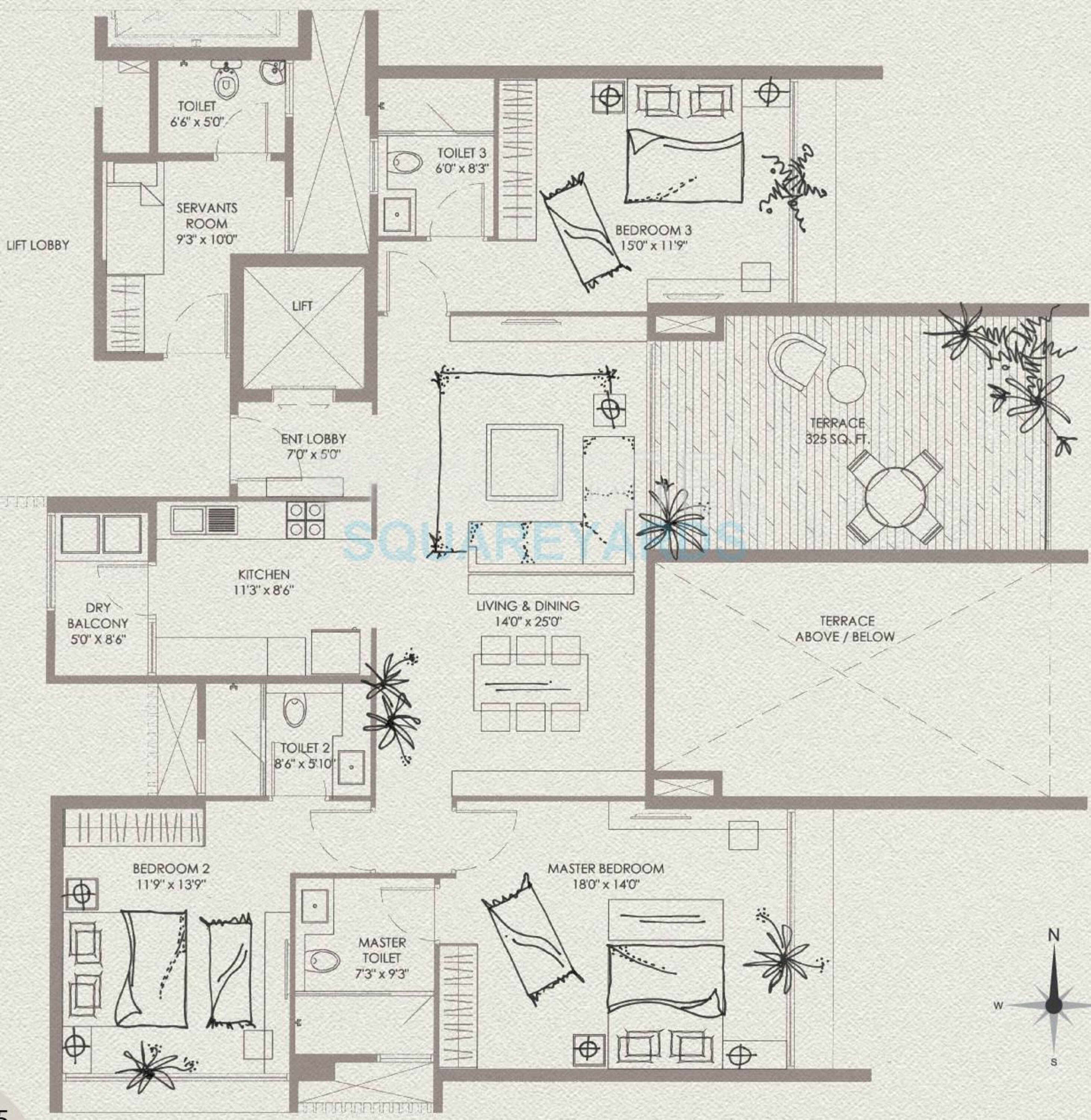 marvel basilo apartment 3bhk 2245sqft 10144