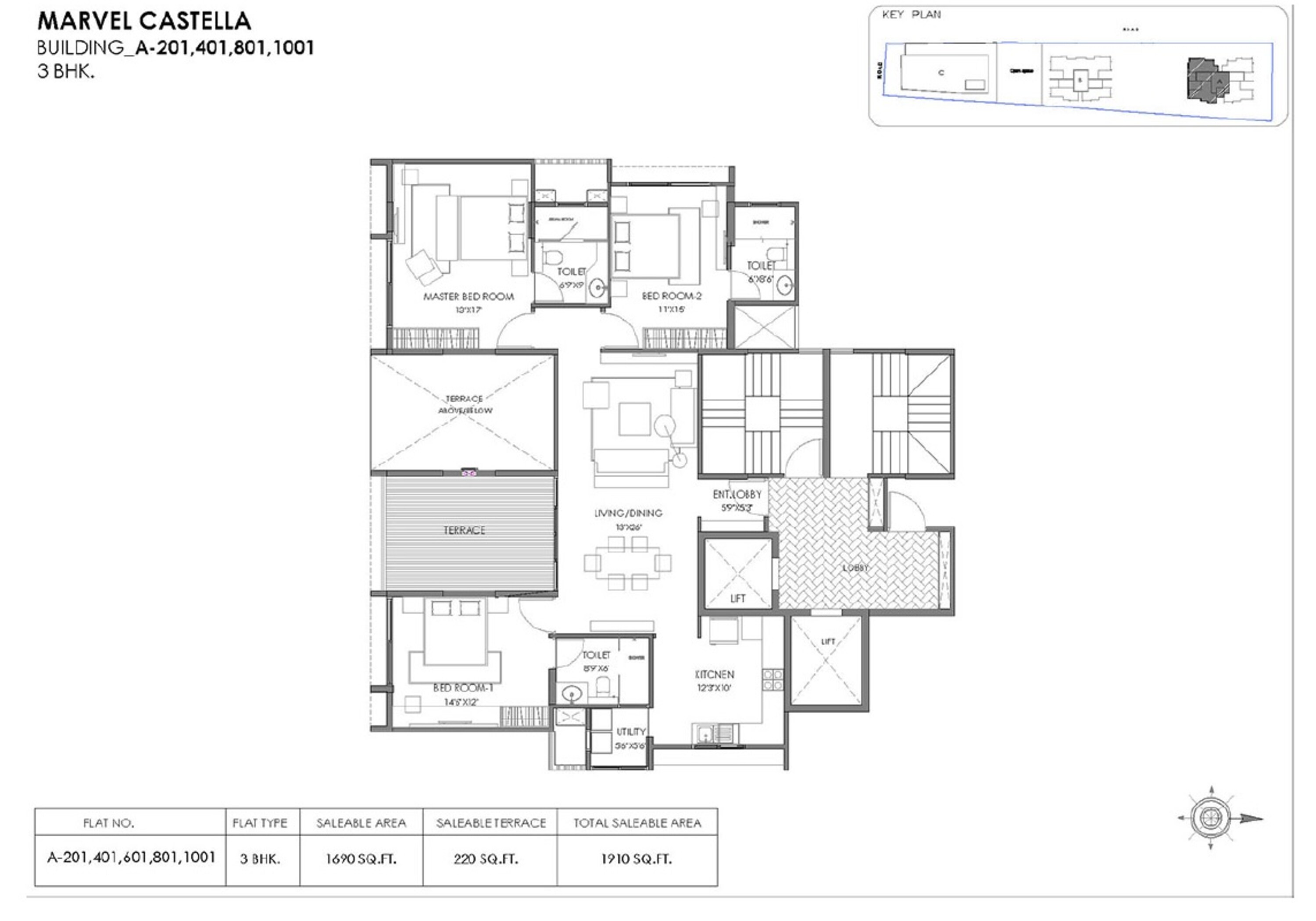 marvel castella apartment 3bhk 1910sqft 1