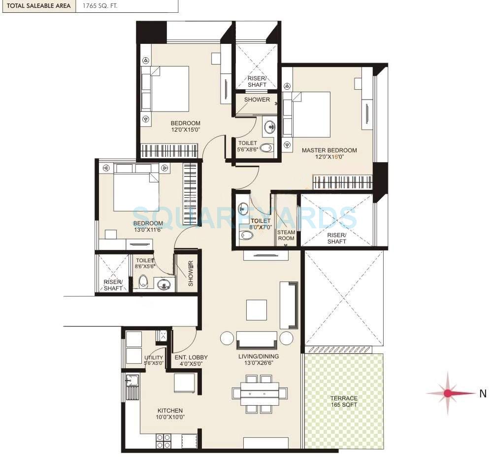 marvel cerise apartment 3bhk 1765sqft 9892