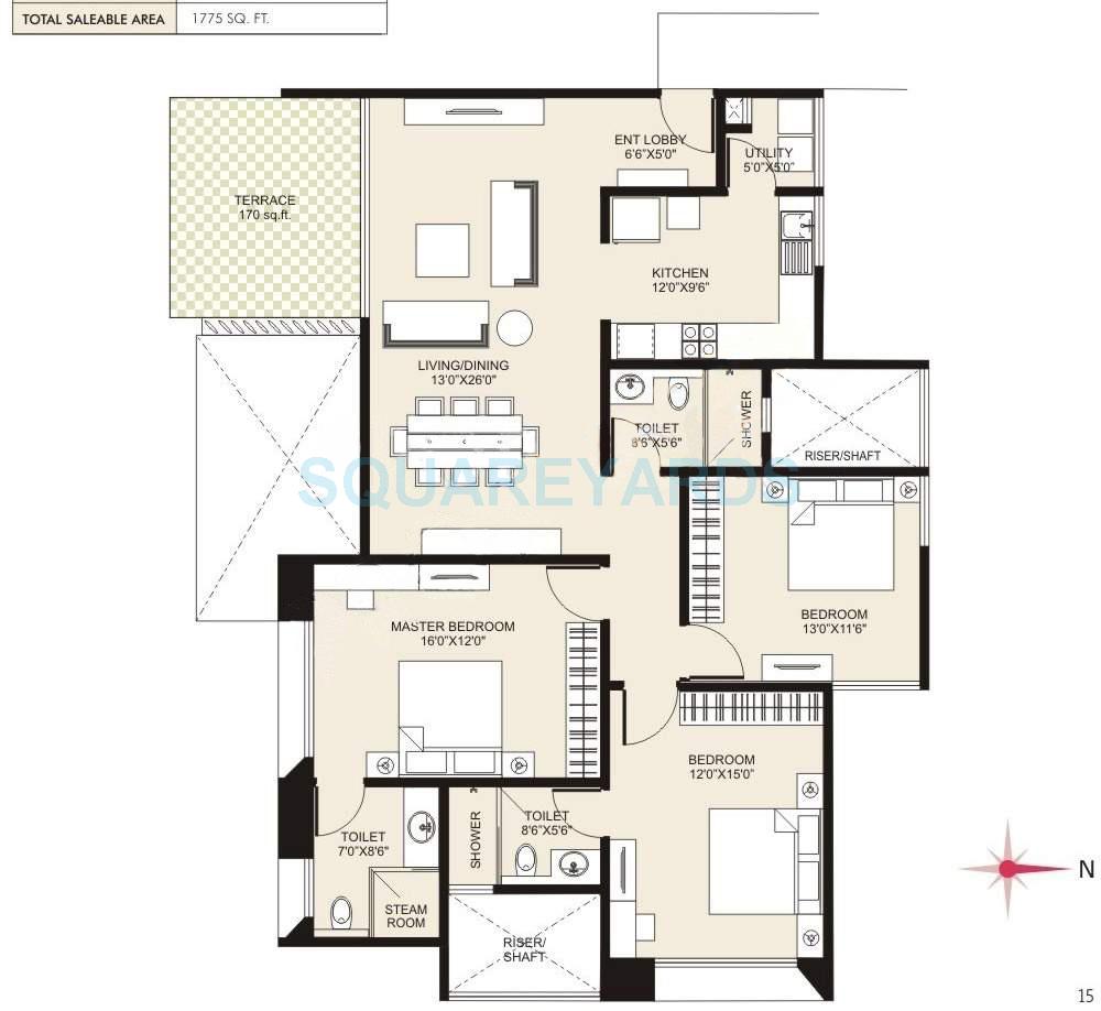 marvel cerise apartment 3bhk 1775sqft 9893