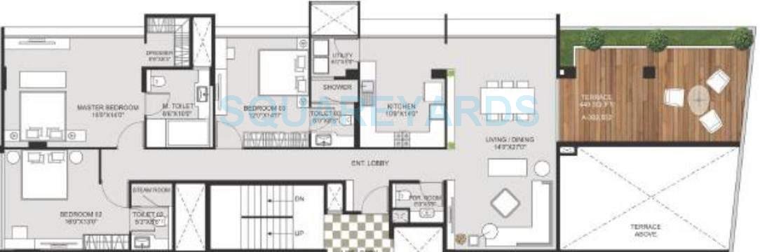 3 BHK 2530 Sq. Ft. Apartment