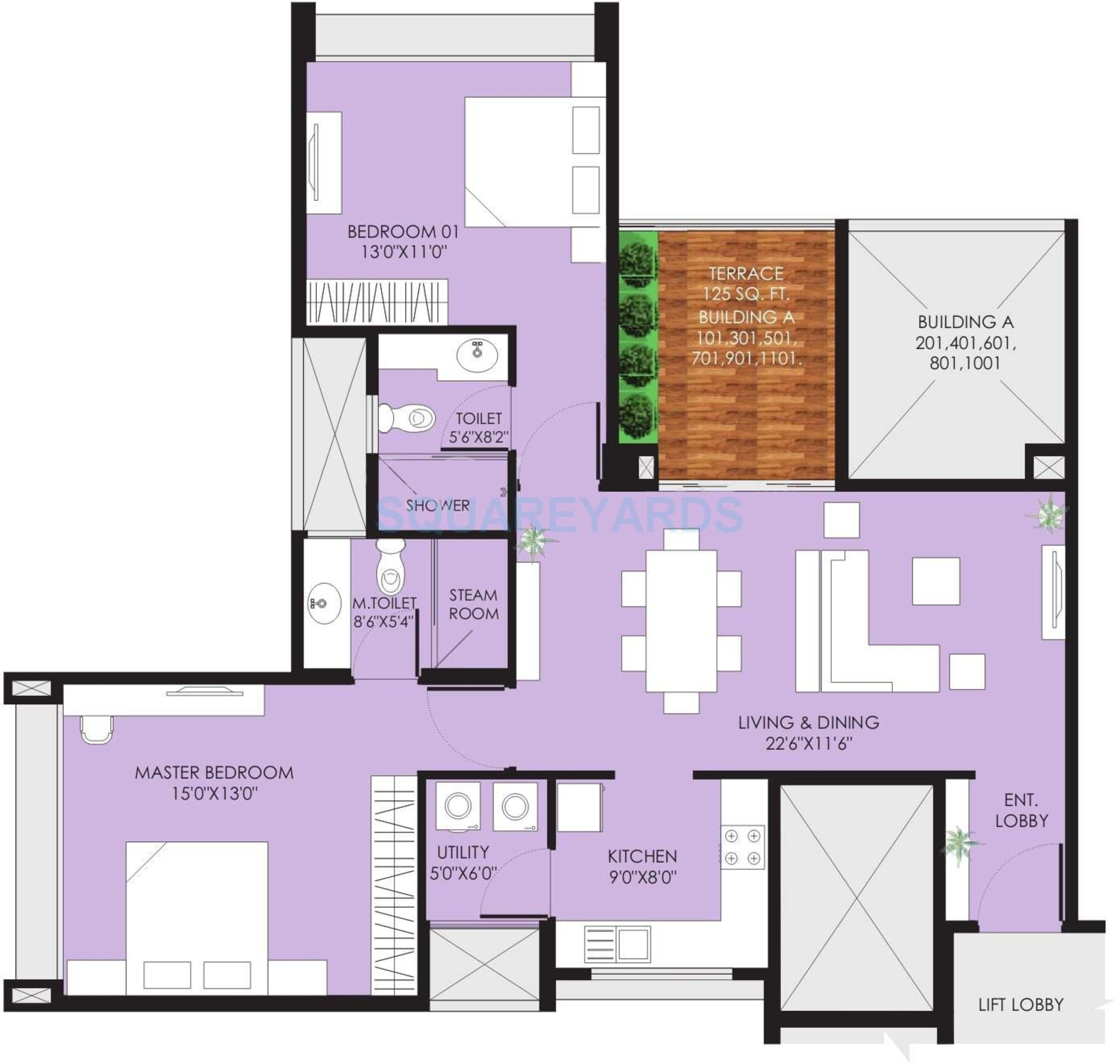 Rental 2 Bedroom 955 Sq.Ft. Apartment in Marvel Fria, Wagholi Pune