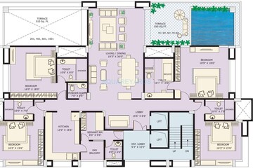  4 BHK Apartment at Marvel Imperial, Sangamvadi – for Sale