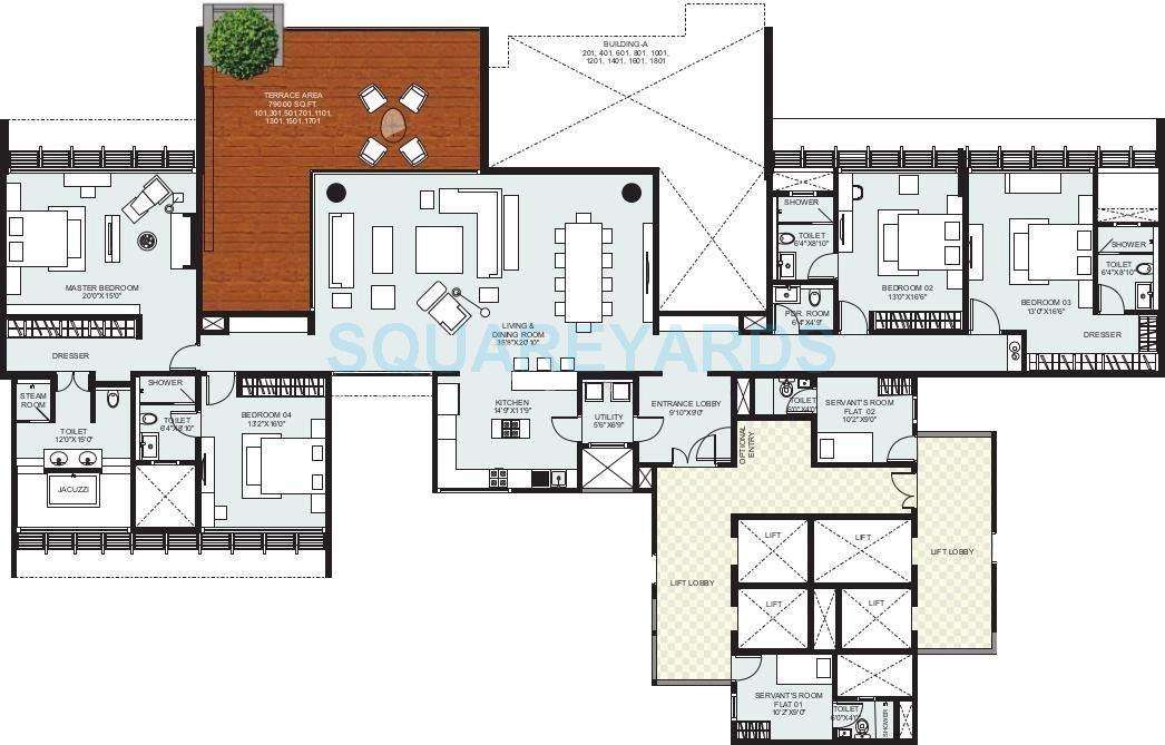 4 BHK 2637 Sq. Ft. Apartment in Marvel Kyra