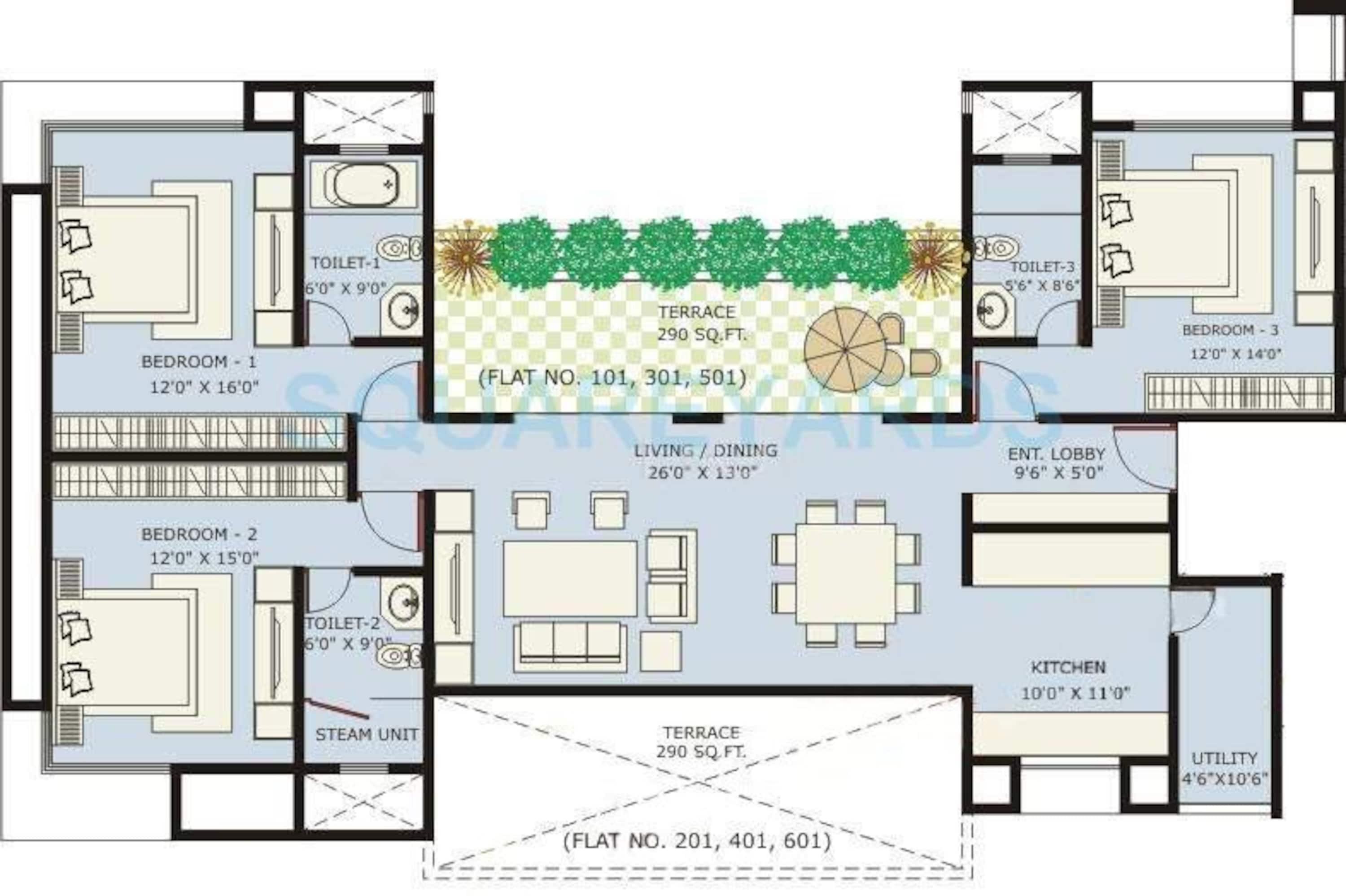 marvel ritz apartment 3bhk 1885sqft 11255