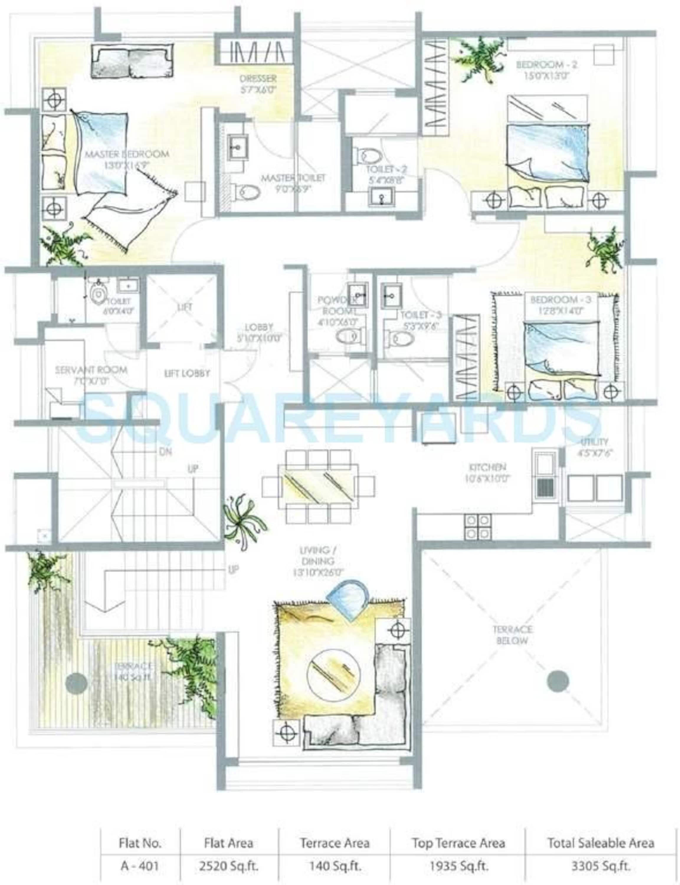 marvel sufalam apartment 3bhk 3305sqft1