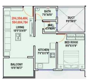 1 BHK 475 Sq. Ft. Apartment in Matoshri Prime