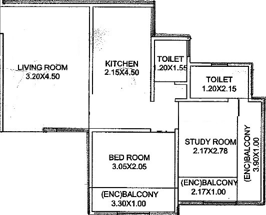 2 BHK 522 Sq. Ft. Apartment in Mayuresh Silver 18